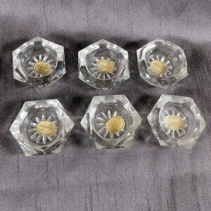 Set of Six Bohemia Crystal Salt Dishes # 24631
